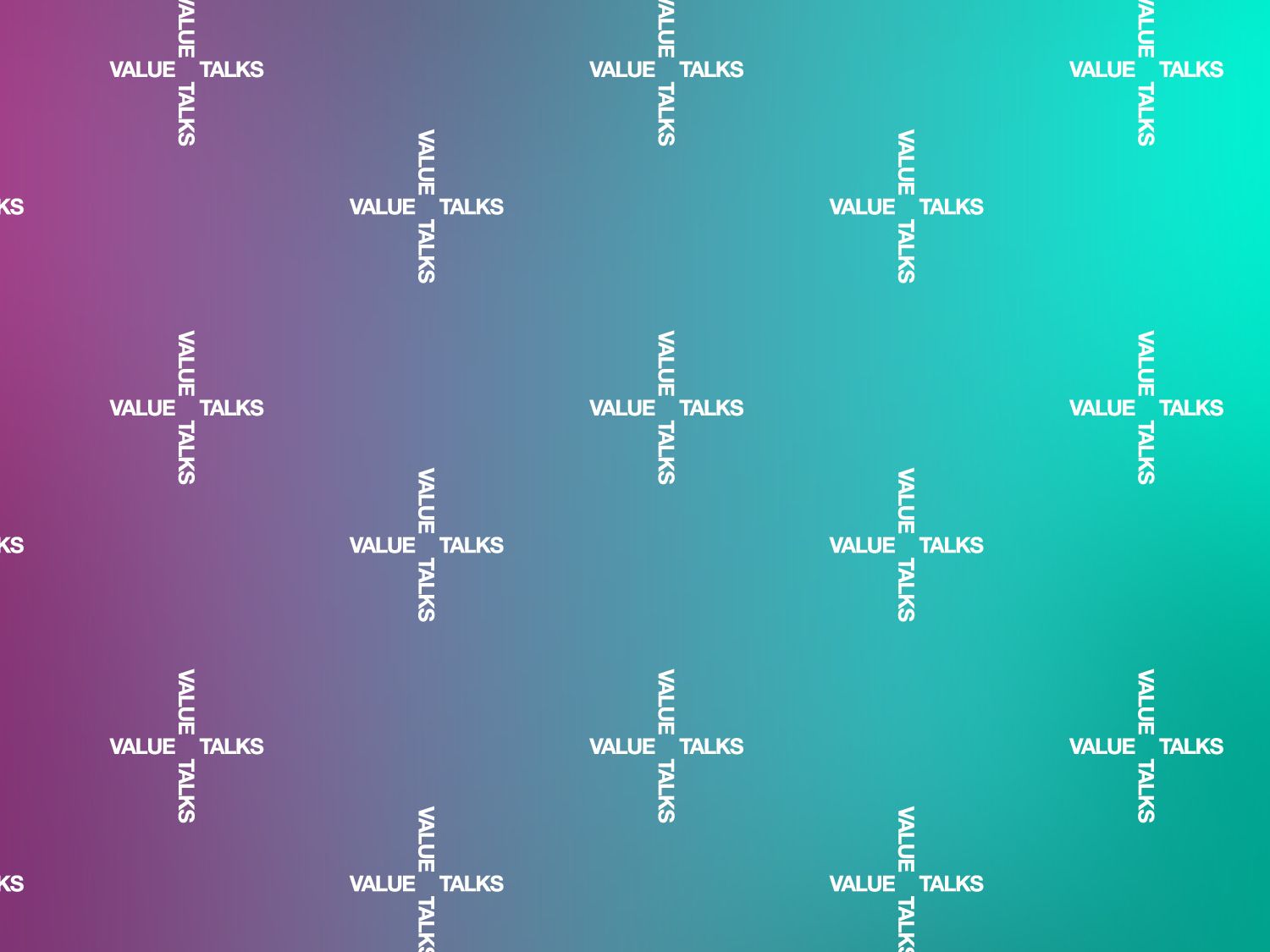 Gradient background with Value Talk text on top.