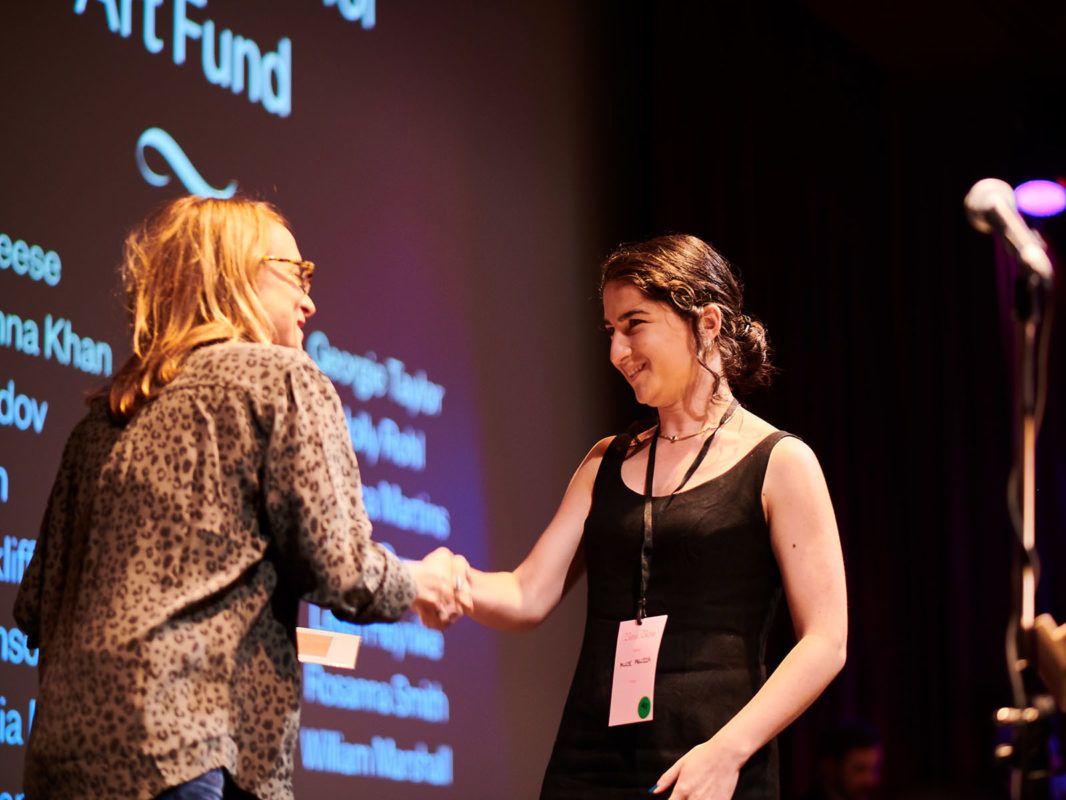 One of the winners of 2018/2019 You Can Now Student Awards accepting the award