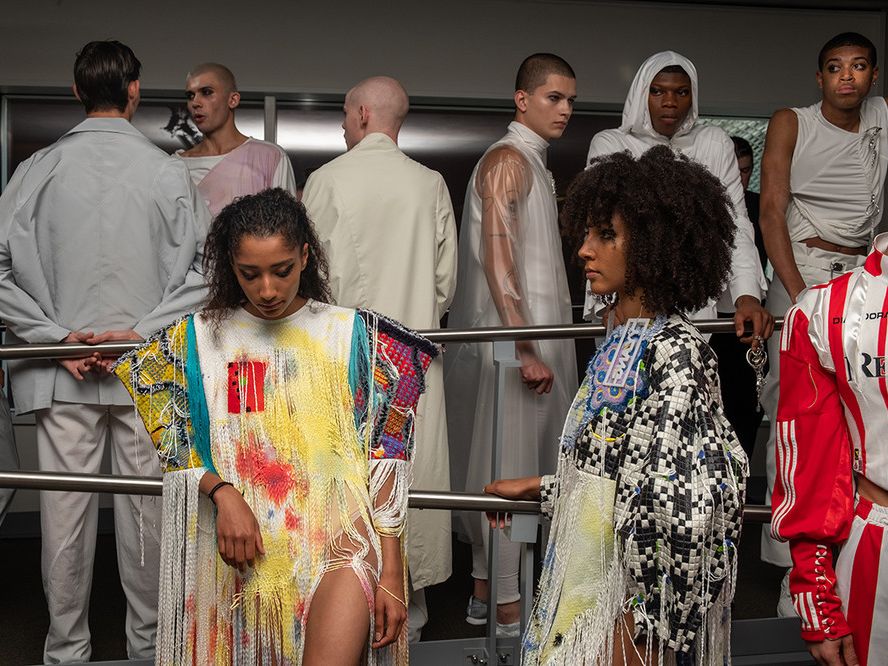 Photograph of models waiting for the fashion show. Image is used for decorative purpose only