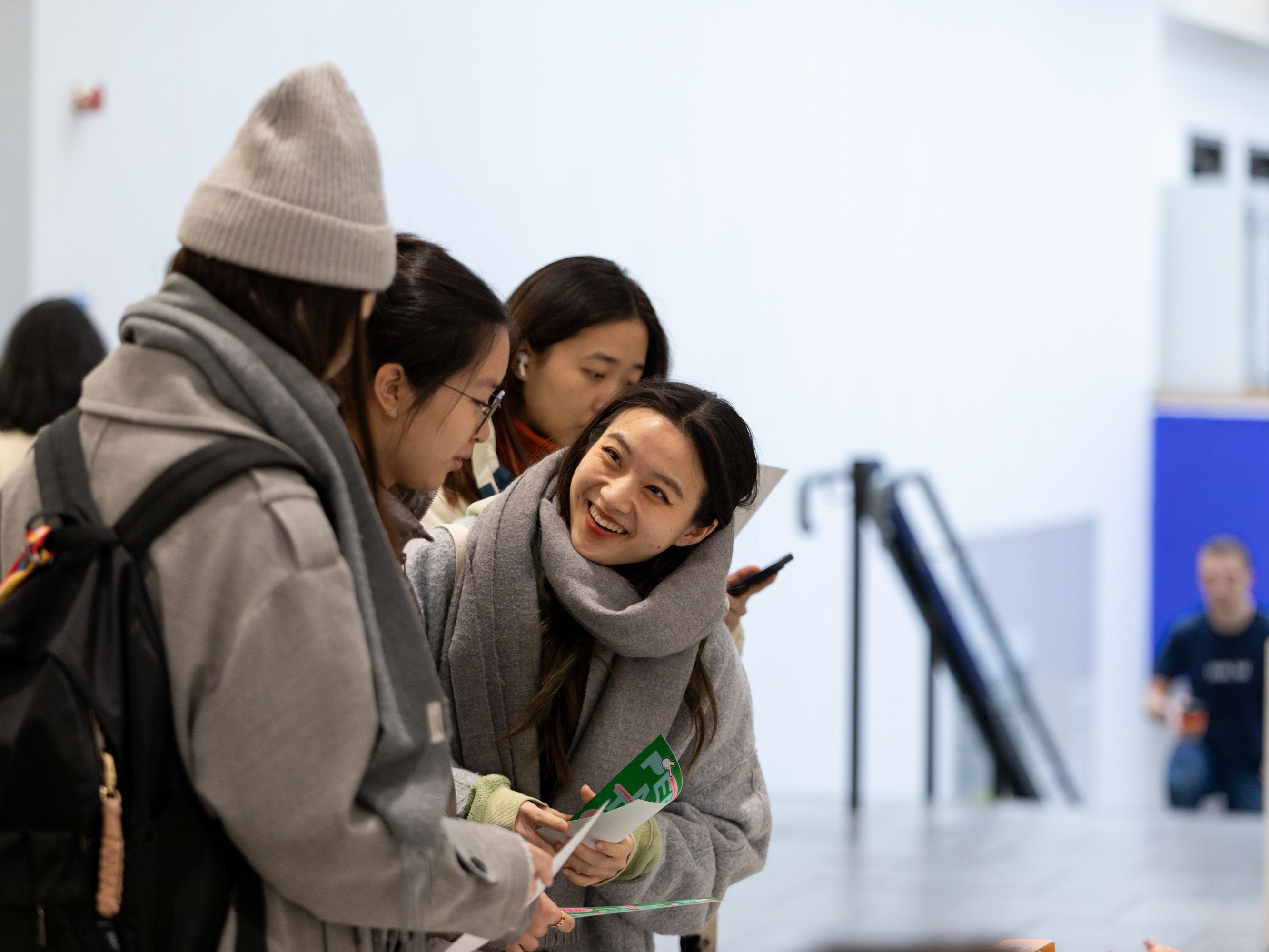 group of people talking