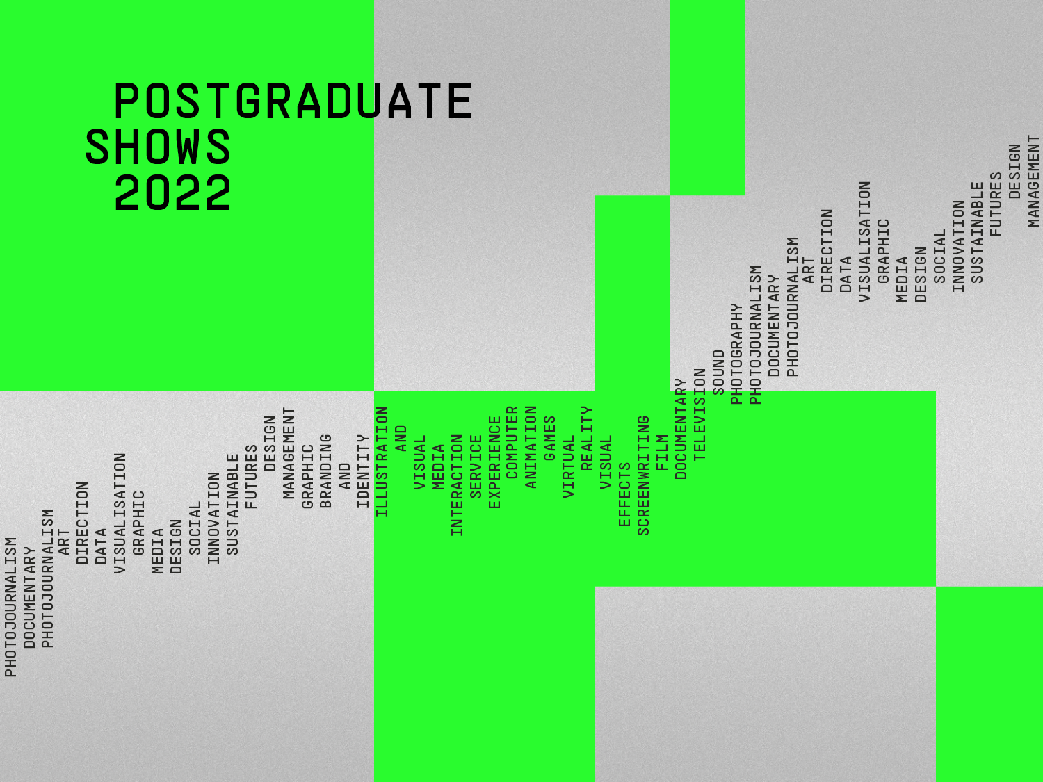 Postgraduate showcase graphic