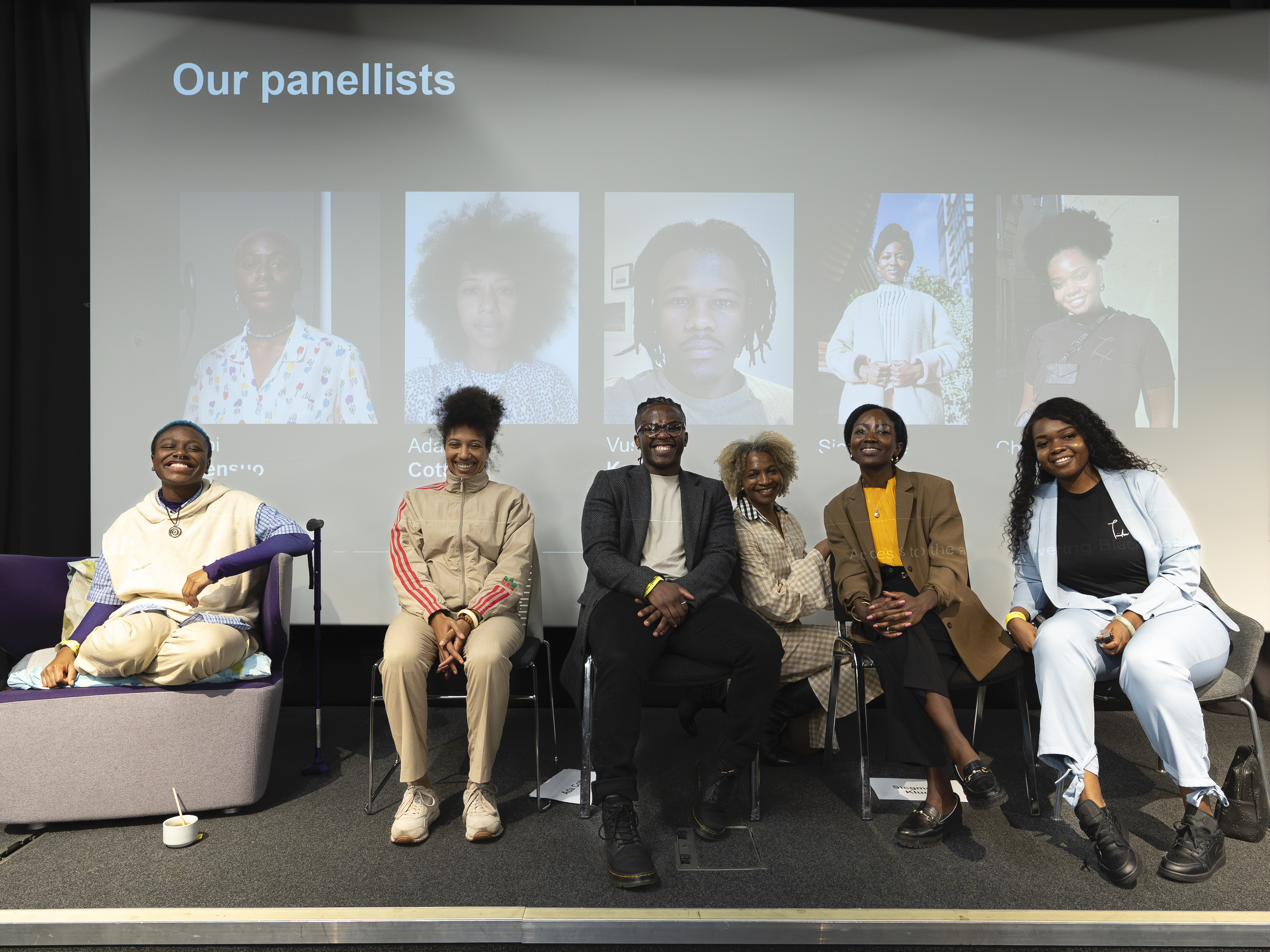 A photograph of a Black Creatives Hub panel talk