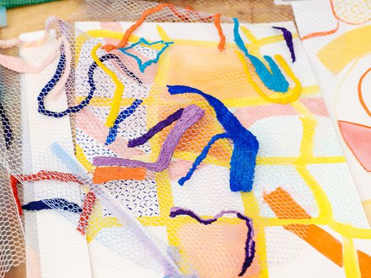 Materials composition by Lucie Hands BA (Hons) Textile Design