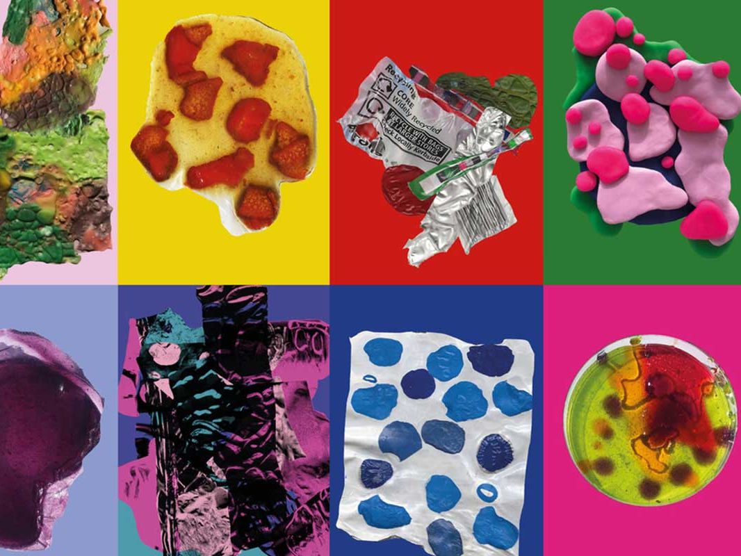 Colourful images of food waste