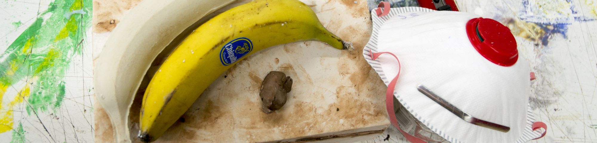 Plaster cast of a banana