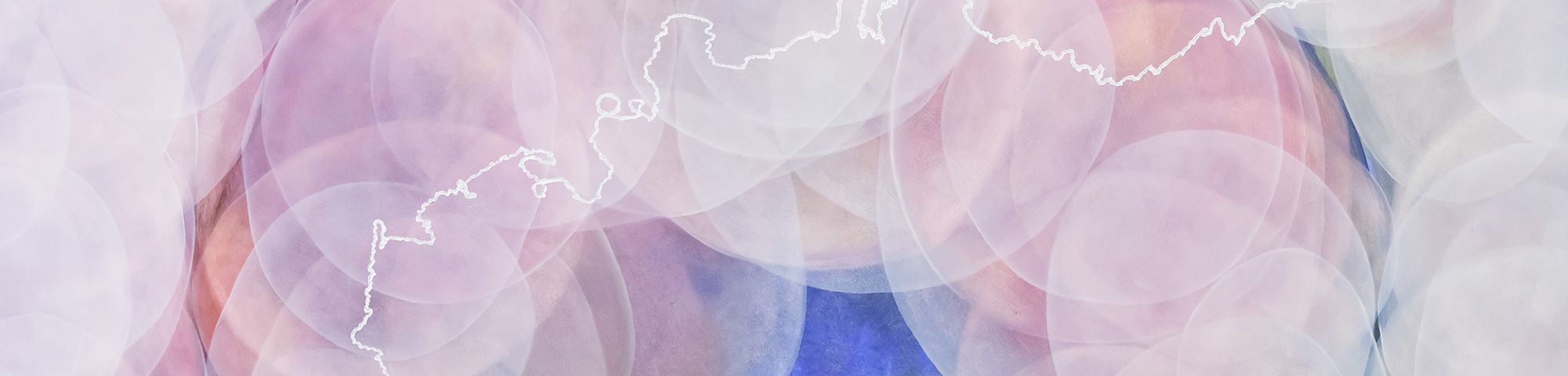 Multimedia installation with pastel colours and a lightening