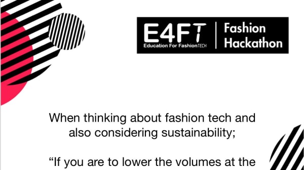 Day two started with a keynote talk from Fredrik TImour CEO of @neuelabsautomat great advice for #Edu4FashionTech Hackathon https://t.co/Pu13dyXhit