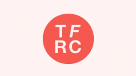 TRFC logo in pink