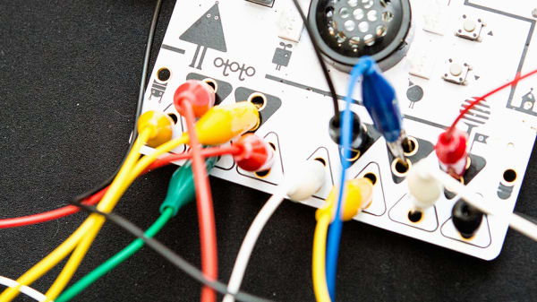 Student experimenting with wiring