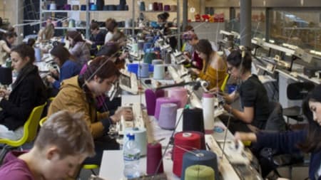 Inside a textiles studio at Central Saint Martins