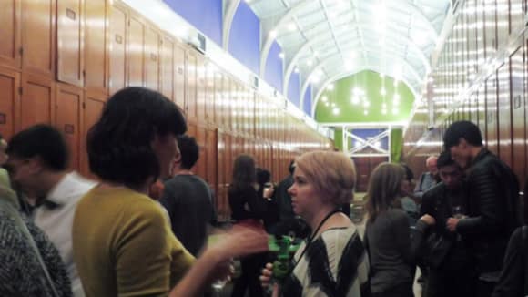 Group of people in the V&A