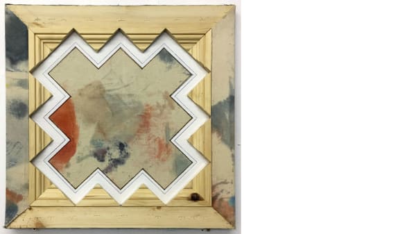 a cross inscribed inside a square framed in a regular frame by Aleksandr Tishkov