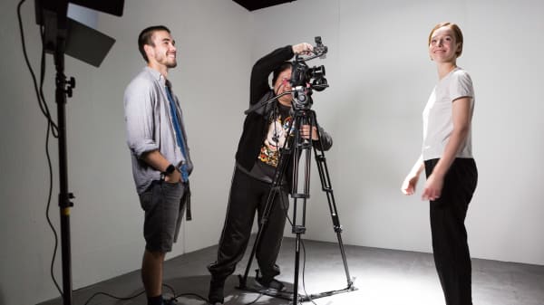 Students in the Film studio