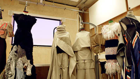 Mannequins with clothes on