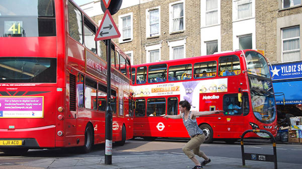 Red London buses