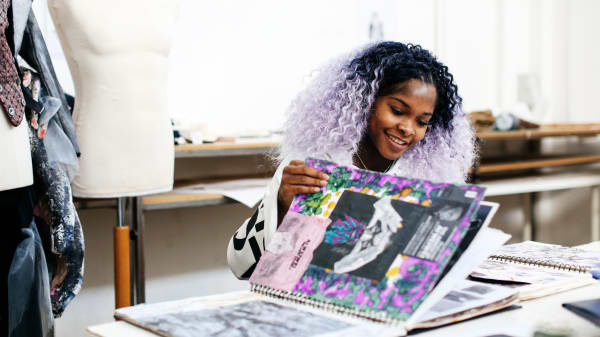 Tanikha, a student from Wimbledon College of Arts