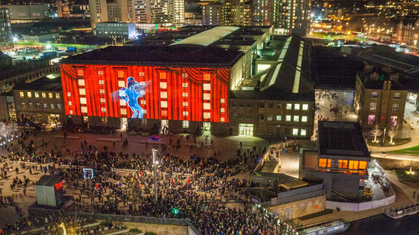 Central Saint Martins and environs at night