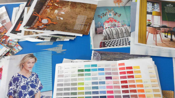 concept board being designed
