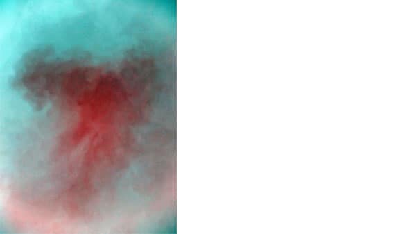 Red fog on a blue background