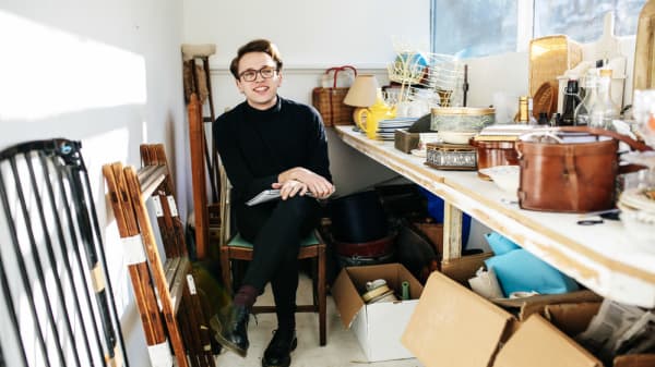 Bradley Vine in the studio