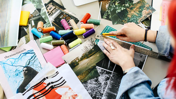 Student working in the Studio