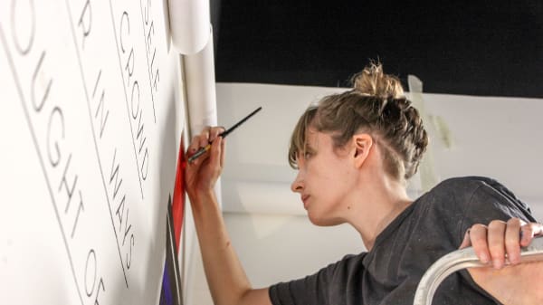 A picture of someone painting
