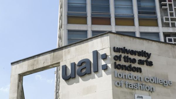 Exterior shot of the London College of Fashion building on John Princes Street in London