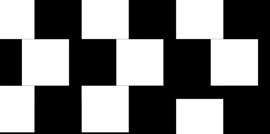 Squares on a black background