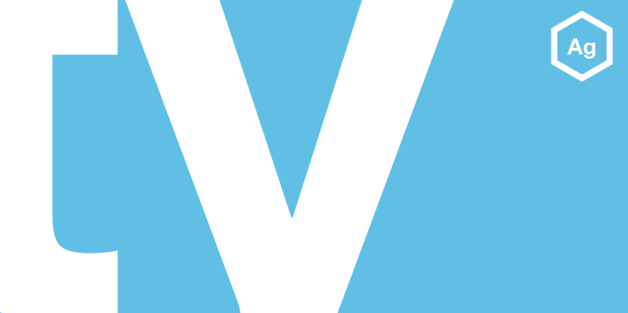 Blue and white logo