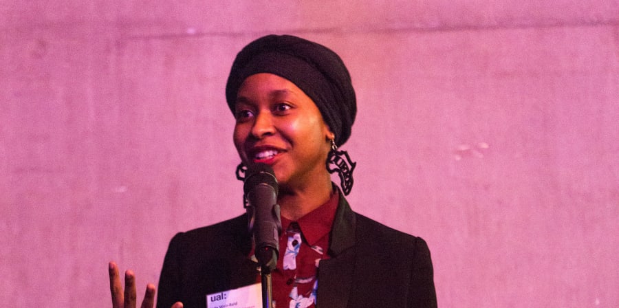 Jade speaking at the AOCA winter showcase