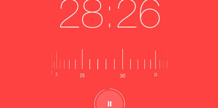 Screenshot of the Focus Keeper timer app
