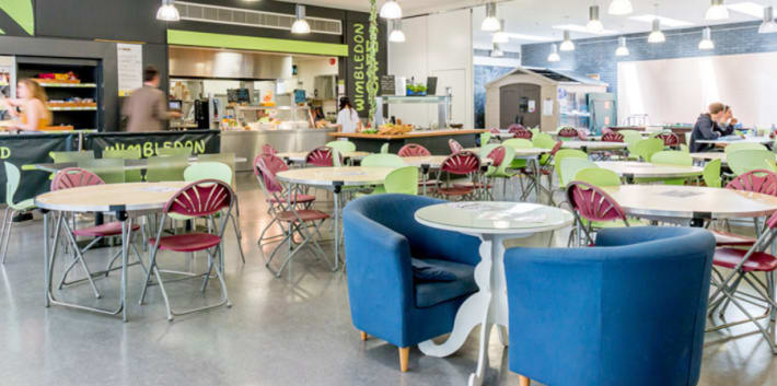 Interior of canteen at Wimbledon