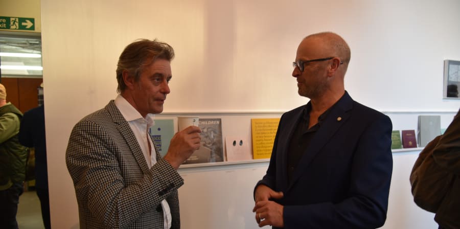 David Crow with Donald Smith, Director of Exhibitions Chelsea Space | Credit: Chelsea Space