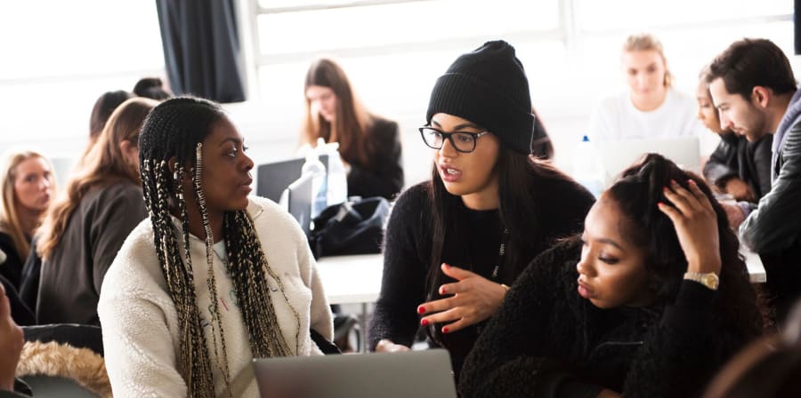 Students in classroom workshop