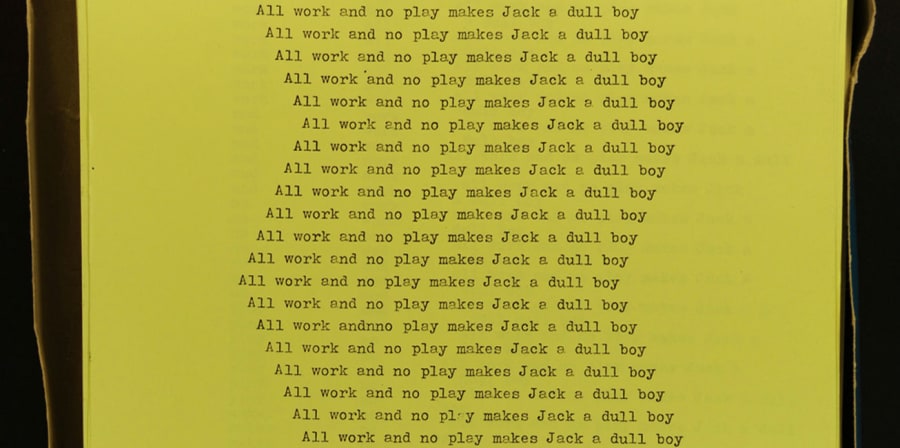 Jack's Manuscript from the Shining, the Stanley Kubrick Archive, University Archives and Special Collections Centre, University of the Arts London