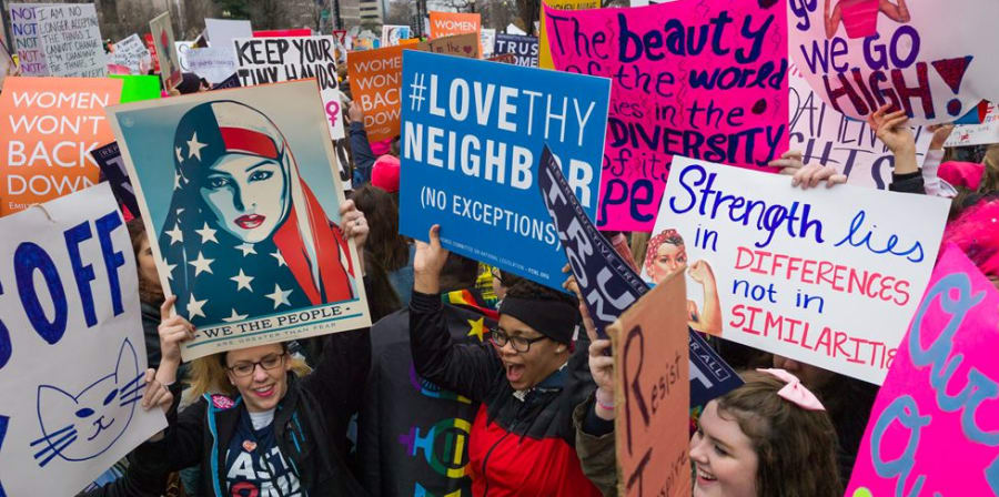 Women's march, Washington DC, January 2017