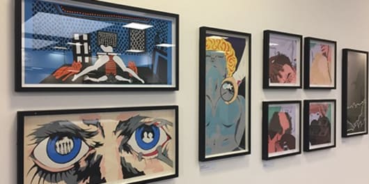 Kubrick inspired Mondo prints LCC library