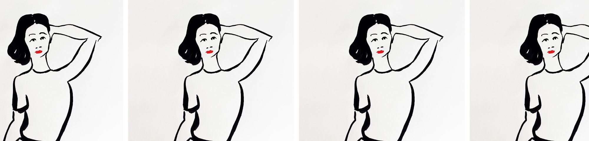 Illustration of woman with arm up