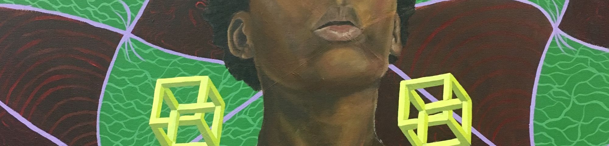A figurative painting of a woman