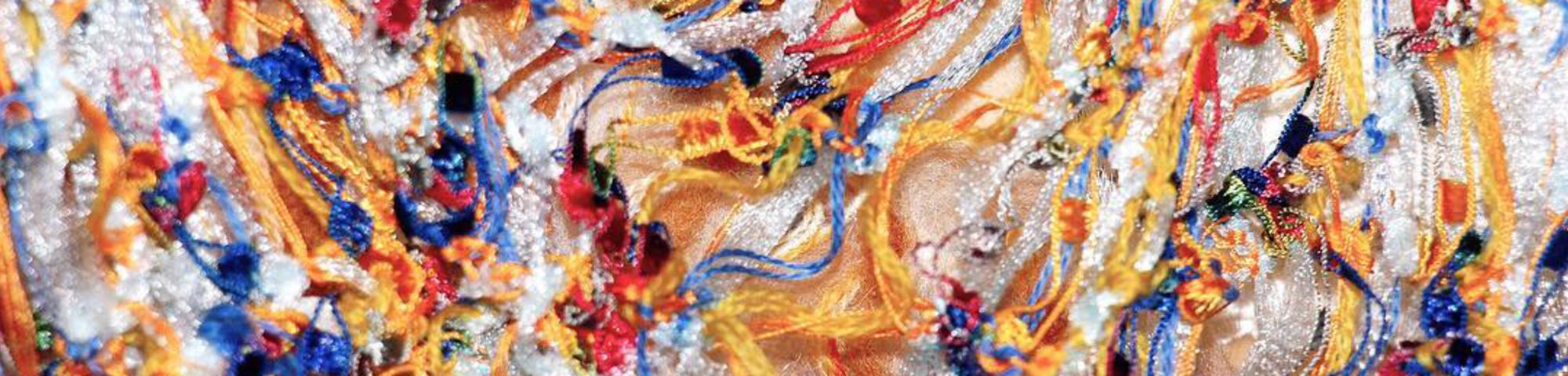Colourful knitted work