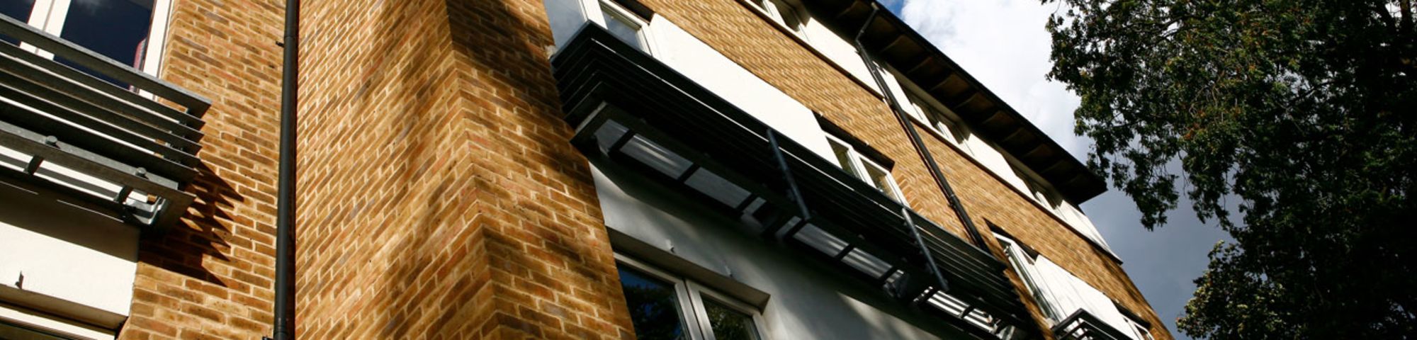 Exterior shot of Cordwainers Court halls of residence