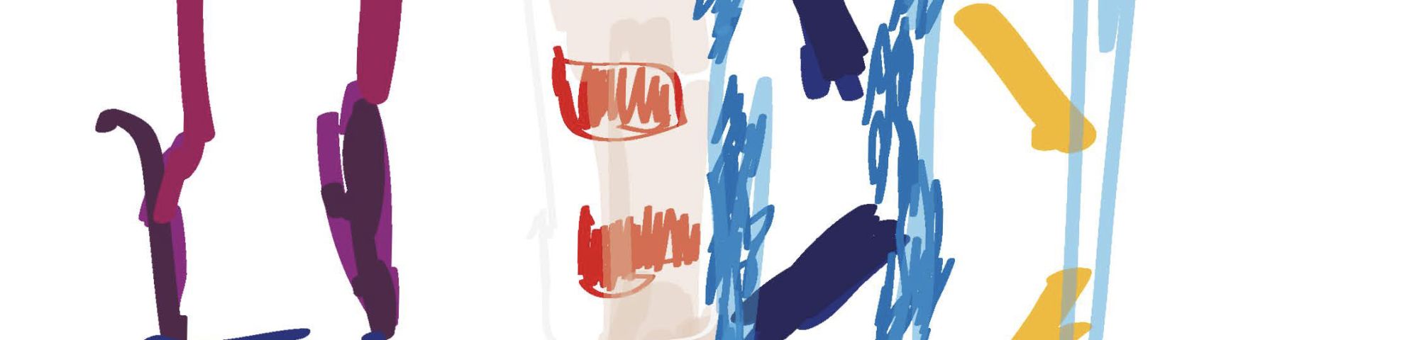 A detail from a fashion illustration