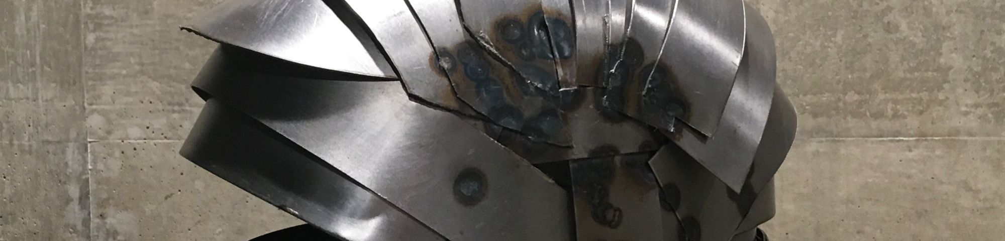 Completed head piece made by Michael Eden upon the Practical Metalwork Workshop course.