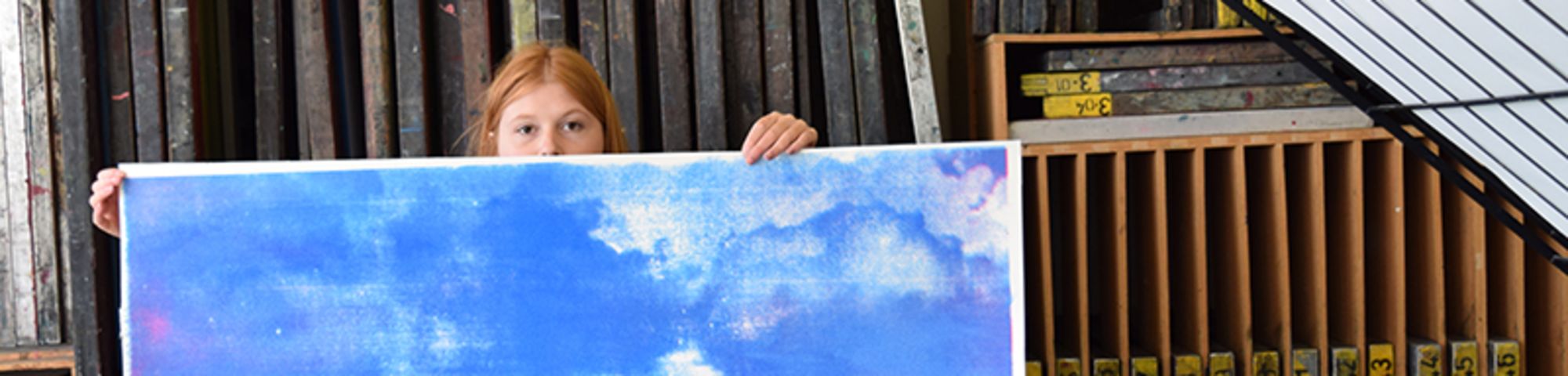 Eugenia Popesca (BA Illustration) in the Camberwell printmaking studios