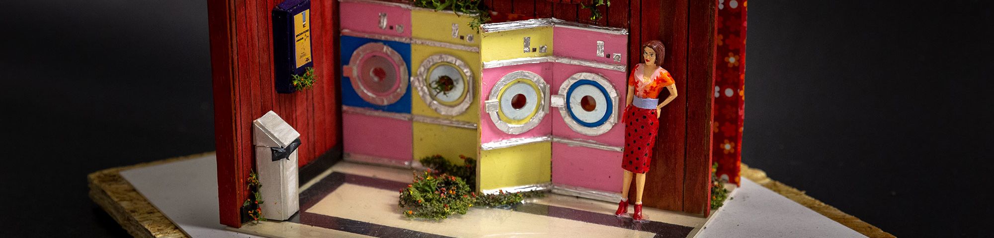 Laundrette model by Wimbledon BA Theatre Design student.