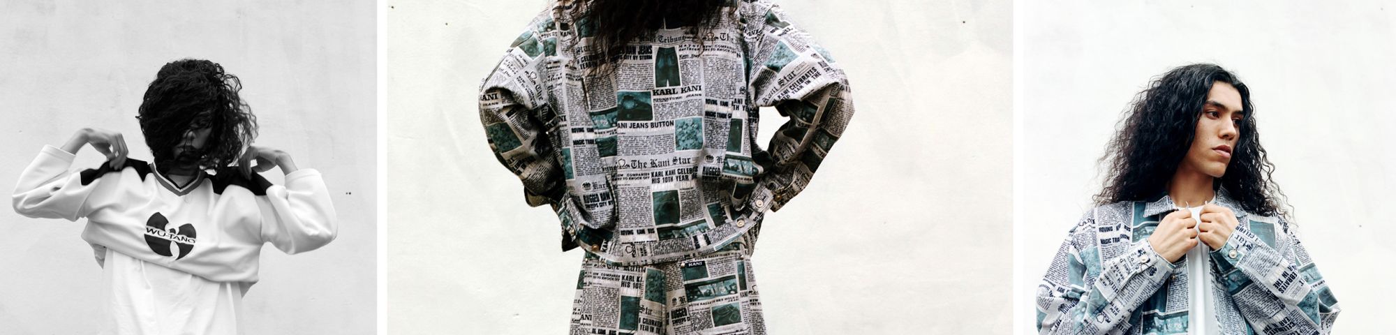 Images of person with decorative hoody on