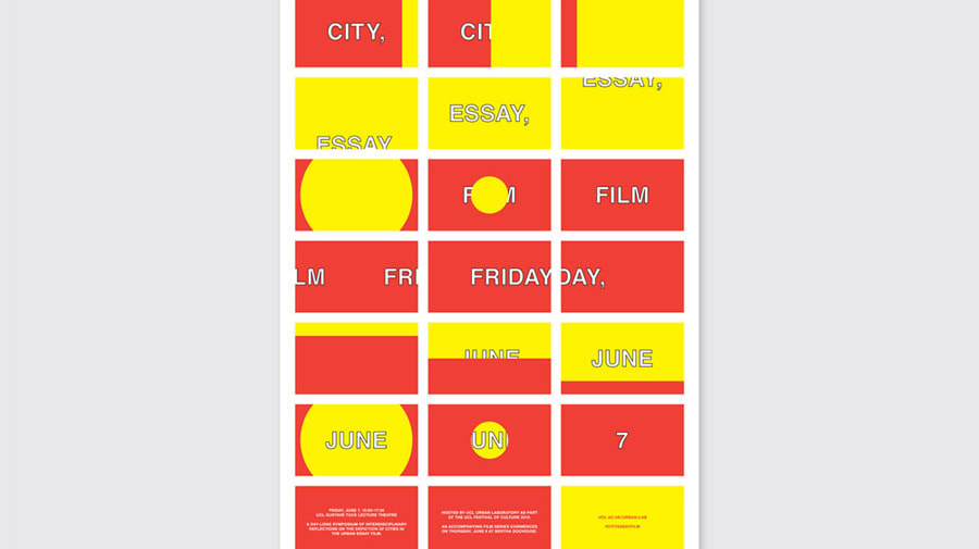 red and yellow patterned poster