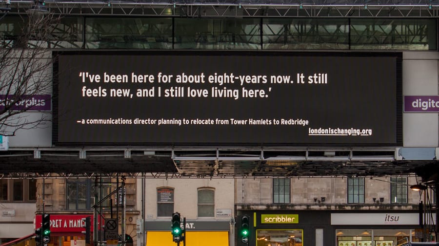 Banner in London City
