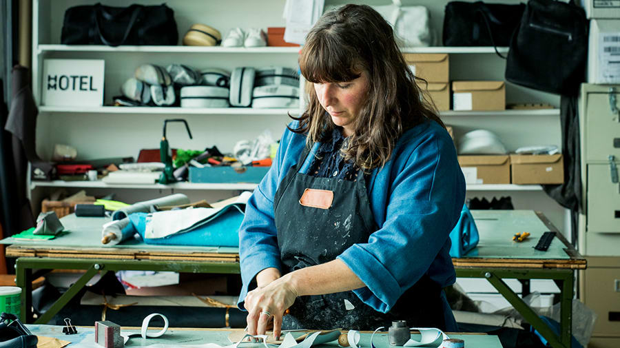 Niki in her workshop