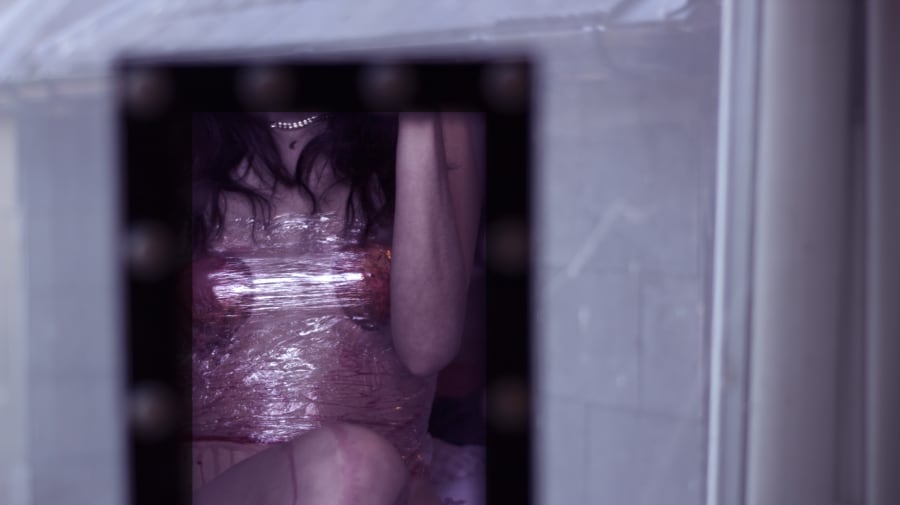 Photograph of an object reflected in a mirror